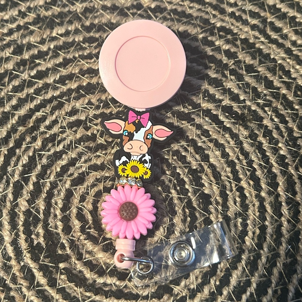 Cute Cow Badge Reel
